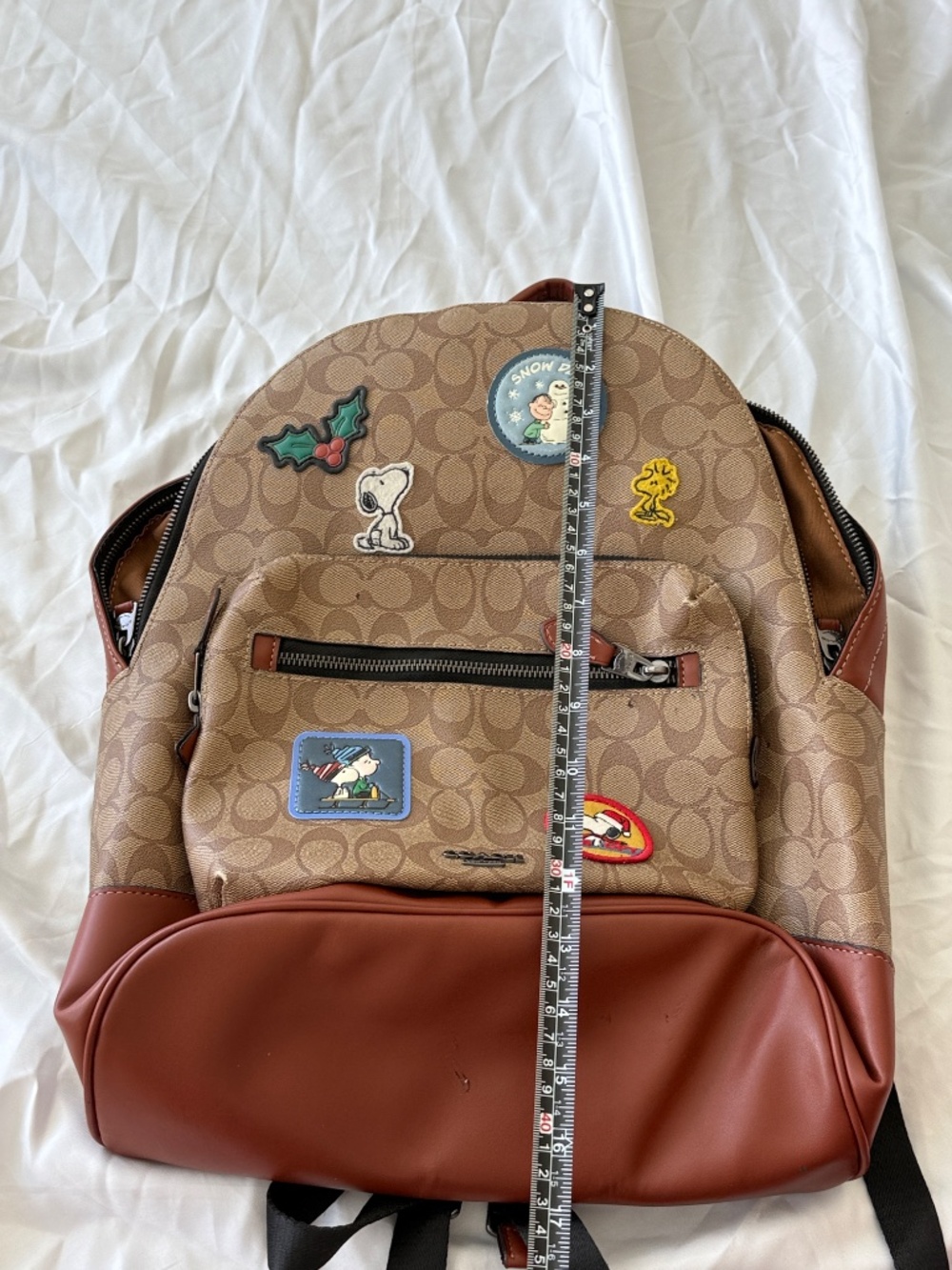 Coach x Peanuts West Backpack Snoopy Signature Canvas